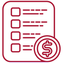 Checklist with a dollar coin